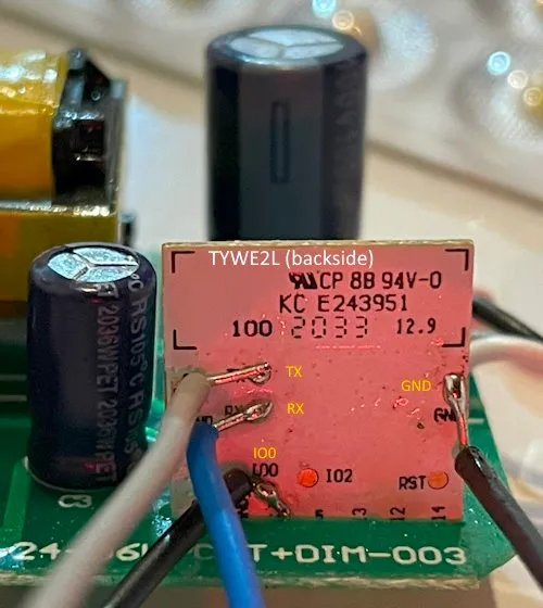 TYWE2L with soldered wires TYWE2L with soldered wires